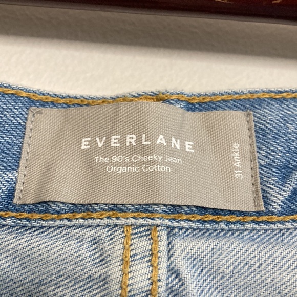 Everlane The 90s Cheeky Jean Womens 31 Ankle Light Blue High Waist Straight Leg - Picture 10 of 13